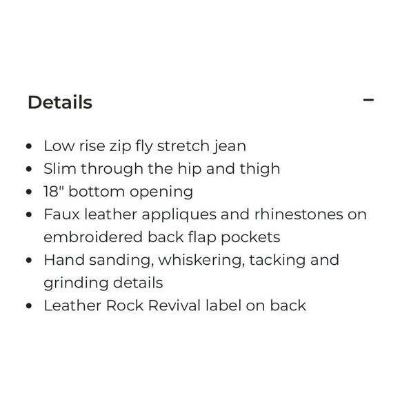 Rock Revival Etty Bootcut Jeans Women's Stretch Embroidered Rhinestone 25 - Picture 7 of 7